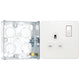 BG Evolve Pearlescent White 13A Single Socket PCDCL21W with 25mm Steel Back Box