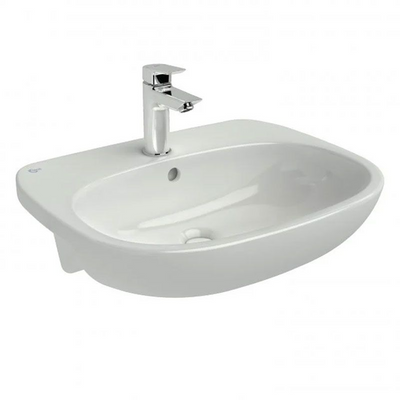 Ideal Standard Tesi 550mm Semi-Recessed Basin With Overflow - White - T352601