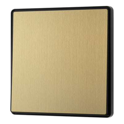 BG Evolve Satin Brass Intermediate Edge to Edge Rocker Switch PCDSB13EB with 35mm Steel Back Box