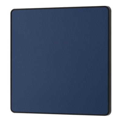BG Evolve Matt Blue Single Blank Plate PCDDB94B with 35mm Steel Back Box