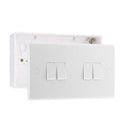 BG Nexus Quad Light Switch 4 Gang 10AX White & 32mm Pattress Back Box