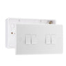 BG Nexus Quad Light Switch 4 Gang 10AX White & 32mm Pattress Back Box by British General (BG-844+892)