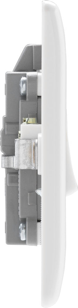 BG 831 Moulded Round Edge | White | 1 Gang 20A 2 Pole Neon Switch by British General (BG-831)