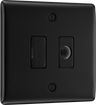 BG NFB55 Nexus Metal Matt Black 13A Flex Outlet Unswitched Fused Spur Unit by British General (BG-NFB55-Shopify-SA_1)