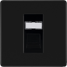 BG Flatplate Screwless Matt Black 1 Gang Single RJ45 Telephone Socket FFBRJ451 by British General (BG-FFBRJ451-1)
