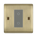 BG Nexus Antique Brass Single Master Touch Dimmer Switch - Grey Insert