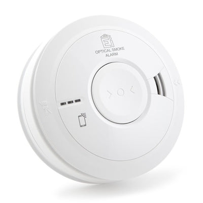 Mains Powered Optical Smoke Alarm with Self-Charging 10 Year Back-up Battery - Aico Ei3016 by EI Electronics (Safelincs-EI3016)