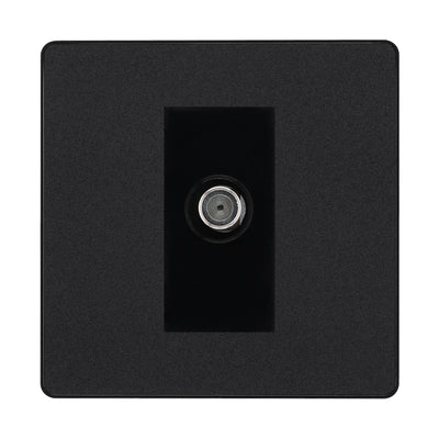 BG Evolve Matt Black Satellite Socket PCDMB64B by British General (BG-PCDMB64B)