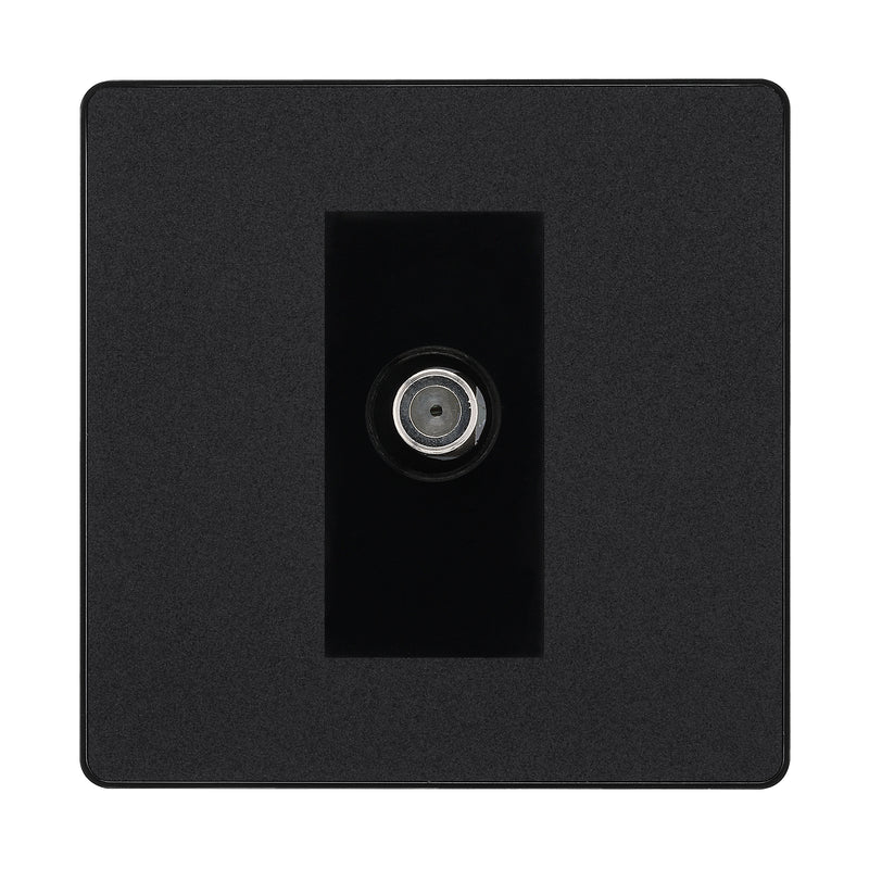BG Evolve Matt Black Satellite Socket PCDMB64B