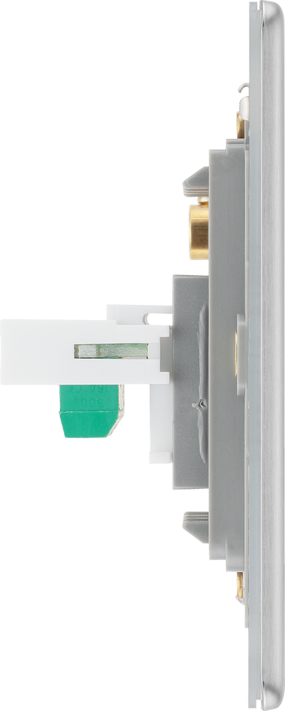FBSRJ111 Side - This RJ11 telephone socket from British General uses a screw terminal connection and can be used for connecting a single analogue phone line.