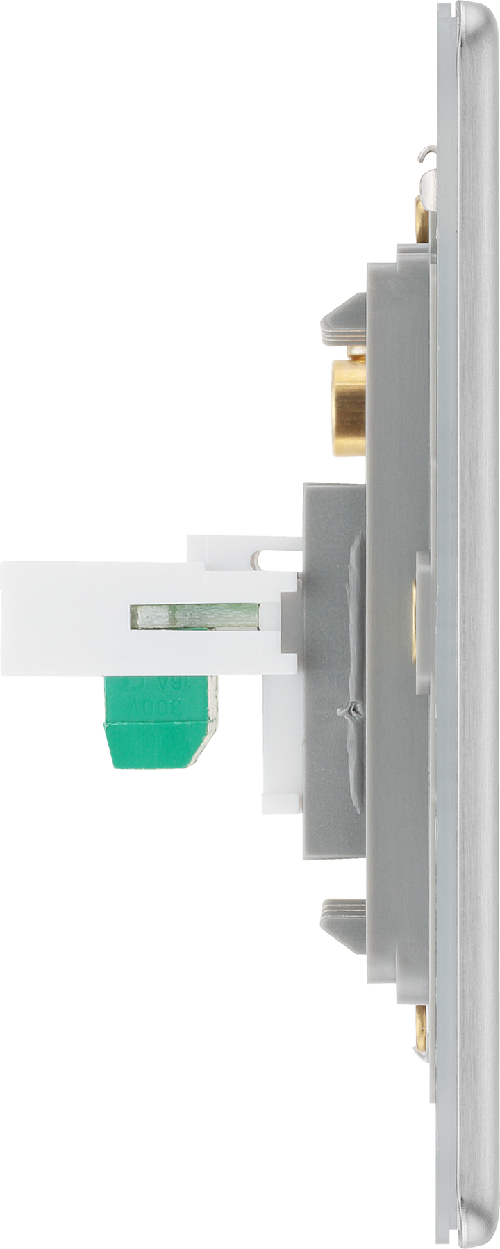 FBSRJ111 Side - This RJ11 telephone socket from British General uses a screw terminal connection and can be used for connecting a single analogue phone line.