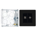 BG Screwless Matt Black TV/FM/SAT Co-axial Socket FFB65 with 25mm Steel Back Box