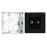 BG Screwless Matt Black TV/FM/SAT Co-axial Socket FFB65 with 25mm Steel Back Box