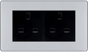 BG Screwless Polished Chrome 4 Gang 13A Unswitched Socket - FPC4GUSSB by British General (BG-FPC4GUSSB)