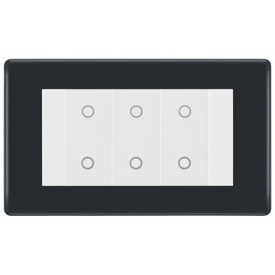 BG Part M Triple Master Touch Dimmer Switch Graphite - White Insert