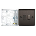 BG Nexus Black Nickel 13A Switched Spur with Neon NBN52 and 25mm Steel Back Box