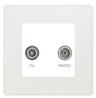 BG Evolve Pearlescent White TV & FM Socket PCDCLTVFMW by BG Evolve (BG-PCDCLTVFMW)
