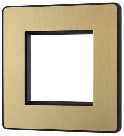 BG Evolve PCDSBEMS2B Satin Brass 2 Euro Module-Black Insert