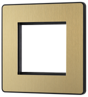 BG Evolve PCDSBEMS2B Satin Brass 2 Euro Module-Black Insert by British General (BG-PCDSBEMS2B-SA_1)
