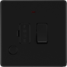 BG Evolve Matt Black Switched Fused Spur Unit Neon & Cable FFB53 by British General (BG-FFB53-1)