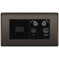 BG Nexus Black Nickel 4G Faceplate with HDMI + TV/FM/SAT Module - Black