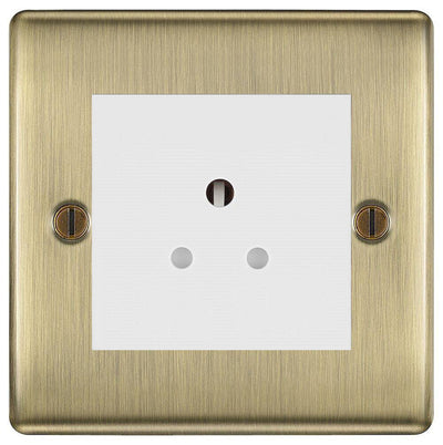 BG Nexus Metal Antique Brass 5A Unswitched Socket NAB29MW by British General (BG-NAB29MW)