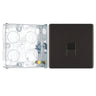 BG Screwless Black Nickel Single Secondary Telephone Socket FBNBTS1 with 25mm Steel Back Box