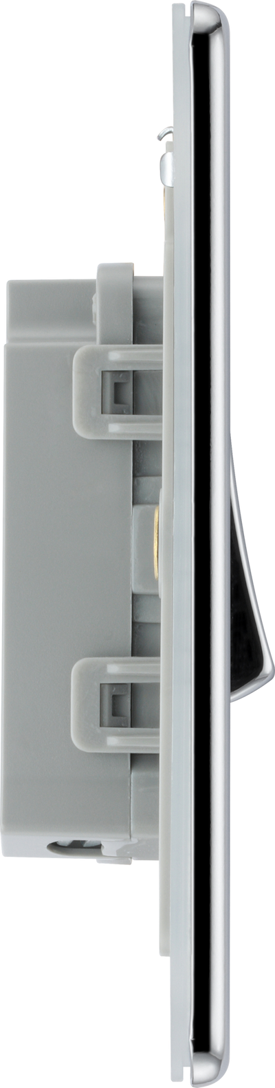 BG Electrical FPC12 Nexus Screwless Flat-Plate 2 Way 10A Single Light Switch Polished Chrome