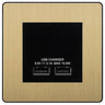 BG Evolve Satin Brass Dual USB Charger 3.1A Output Socket - Black Insert by British General (BG-PCDSBEMS2B+EMUSB3B)