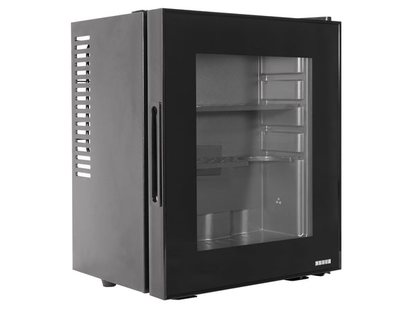 Corby Eton E Glass Door Minibar in Black - UK Plug