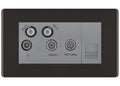 BG Screwless Black Nickel Quadplex Combination TV Socket FBN69G