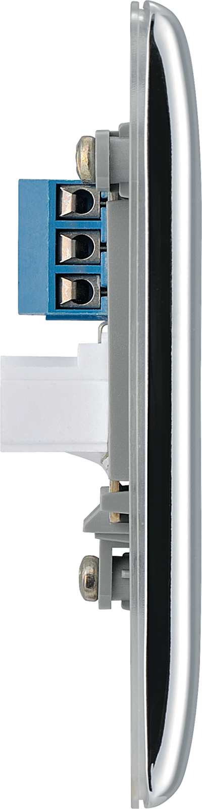 BG NPCBTS1 Nexus Metal Polished Chrome 1 Gang Slave Telephone Socket