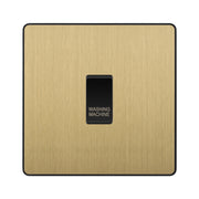 BG Evolve Satin Brass Custom Appliance Grid Switch 1 Gang Screwless