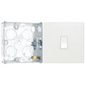 BG Evolve Pearlescent White 20A Intermediate Light Switch PCDCL13W with 25mm Steel Back Box