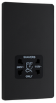 BG Evolve PCDMB20B Matt Black 115-240V Dual Voltage Socket-Black Insert