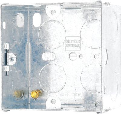 BG HGS06 1 Gang 47mm Steel Knockout Box by British General (BG-HGS06)
