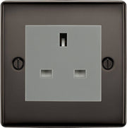 BG Nexus Metal Black Nickel 13A Unswitched Socket NBN23G by British General (BG-NBN23G)