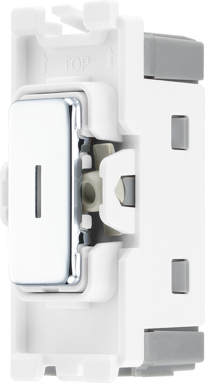 BG RPC30KY Nexus Grid Polished Chrome 20A 2 Pole Key Switch Module