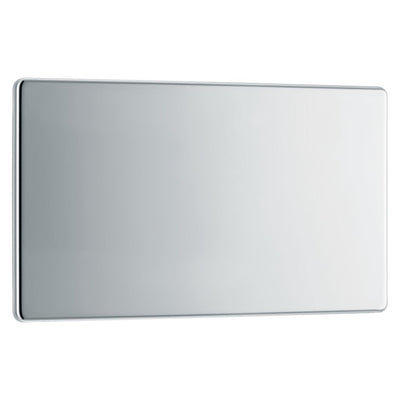 BG Screwless Polished Chrome Double Blanking Plate FPC95 with 35mm Steel Back Box