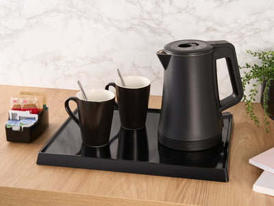 0.6L Doubled Walled Kettle (SD-132) in Black - UK Plug by Corby of Windsor (Corby-27574)