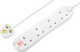 Masterplug SRG44N-MP 4 m 13 A Fused Surge Protected Extension Lead - White