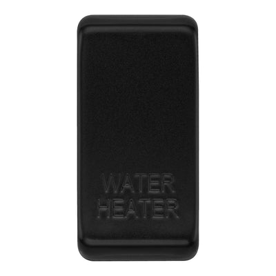 BG RRWHFB Matt Black 20 Amp Double Pole Appliance Grid Switch Labelled Water Heater