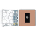 BG Evolve Polished Copper Co-Axial Socket Outlet PCDCP60B with 35mm Steel Back Box