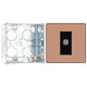 BG Evolve Polished Copper Co-Axial Socket Outlet PCDCP60B with 35mm Steel Back Box