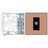 BG Evolve Polished Copper Single Co-Axial Socket PCDCP60B with 35mm Steel Back Box