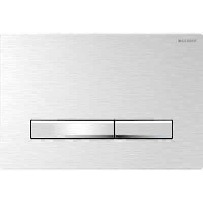 Geberit Sigma50 Square Dual Flush Plate - Chrome & Brushed Chrome - 115.788.GH.2