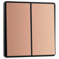BG Evolve Polished Copper 2 Gang 2-Way 20A Edge to Edge Rocker Light Switch | PCDCP42EB
