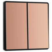 BG Evolve Polished Copper 2 Gang 2-Way 20A Edge to Edge Rocker Light Switch | PCDCP42EB by British General (BG-PCDCP42EB)