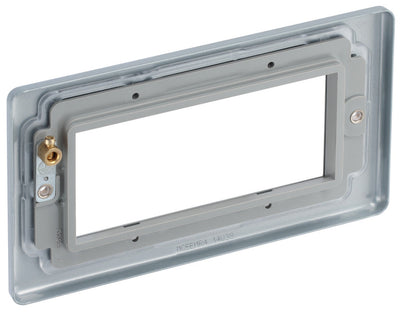 BG MC5EMR4 Metal Clad | 4 Module Rectangular Euro Module Front Plate by British General (BG-MC5EMR4)