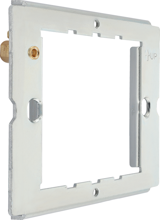 BG RFR12 1 and 2 Gang Grid Frame for Nexus Metal - White Moulded - Metal Clad and Part M Front Plates
